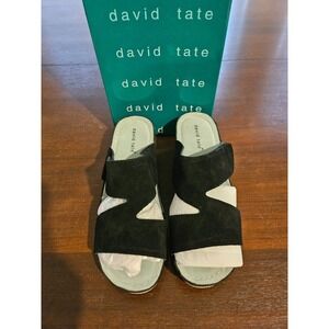 David Tate Women's Laurel Sandal Black Suede Size 9M New in Box